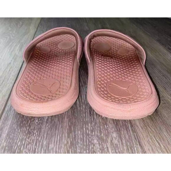 Puma Women's US Size 6 Cool Cat Cloud Pink Rose Gold Slides Slipper Shoes - Picture 8 of 11